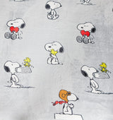 Kanguru Bed, sprei, fleecedeken voor tweepersoonsbed, microvezeldeken, Snoopy Peanuts GRIJS, 230X230Cm, zomerdeken, slaapkamersprei Bedden en dekens Besuche den Kanguru-Store
