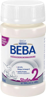 Voeding voor premature baby's BEBA Niveau 2, Speciale voeding voor premature baby's en pasgeborenen met een laag gewicht, klaar om te drinken, verpakking van 32 (32 x 90 ml) Naty Shop