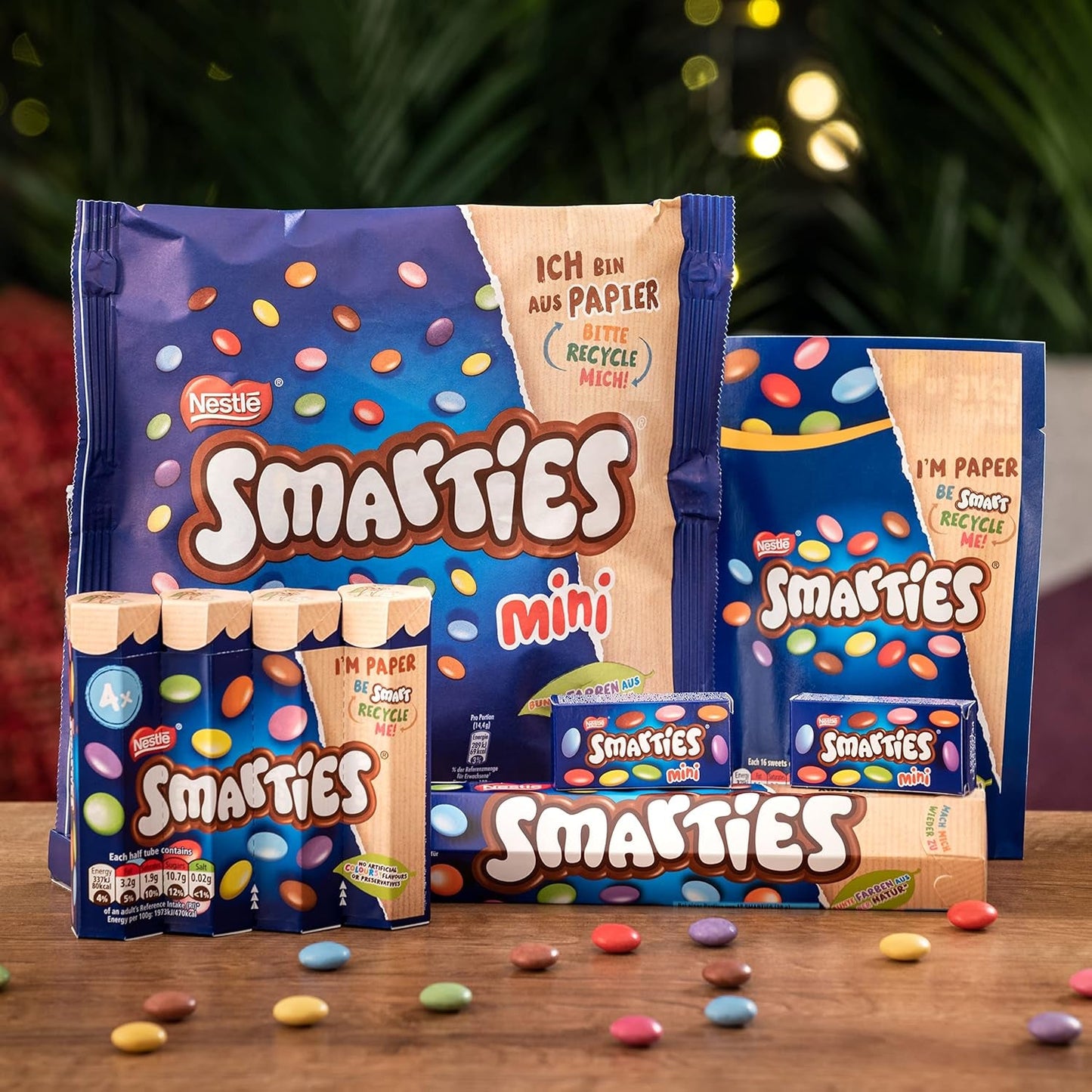 Nestlé SMARTIES Mini individueel verpakte kleine linzen met melkchocolade, 3 stuks (1 x 187 g)