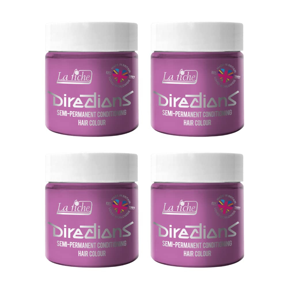 Directions semi-permanente haarkleuring doos van 100 ml 4 stuks (Pillarbox Red) Haarverf Naty Shop Lavendel 100 Ml (verpakking van 4)