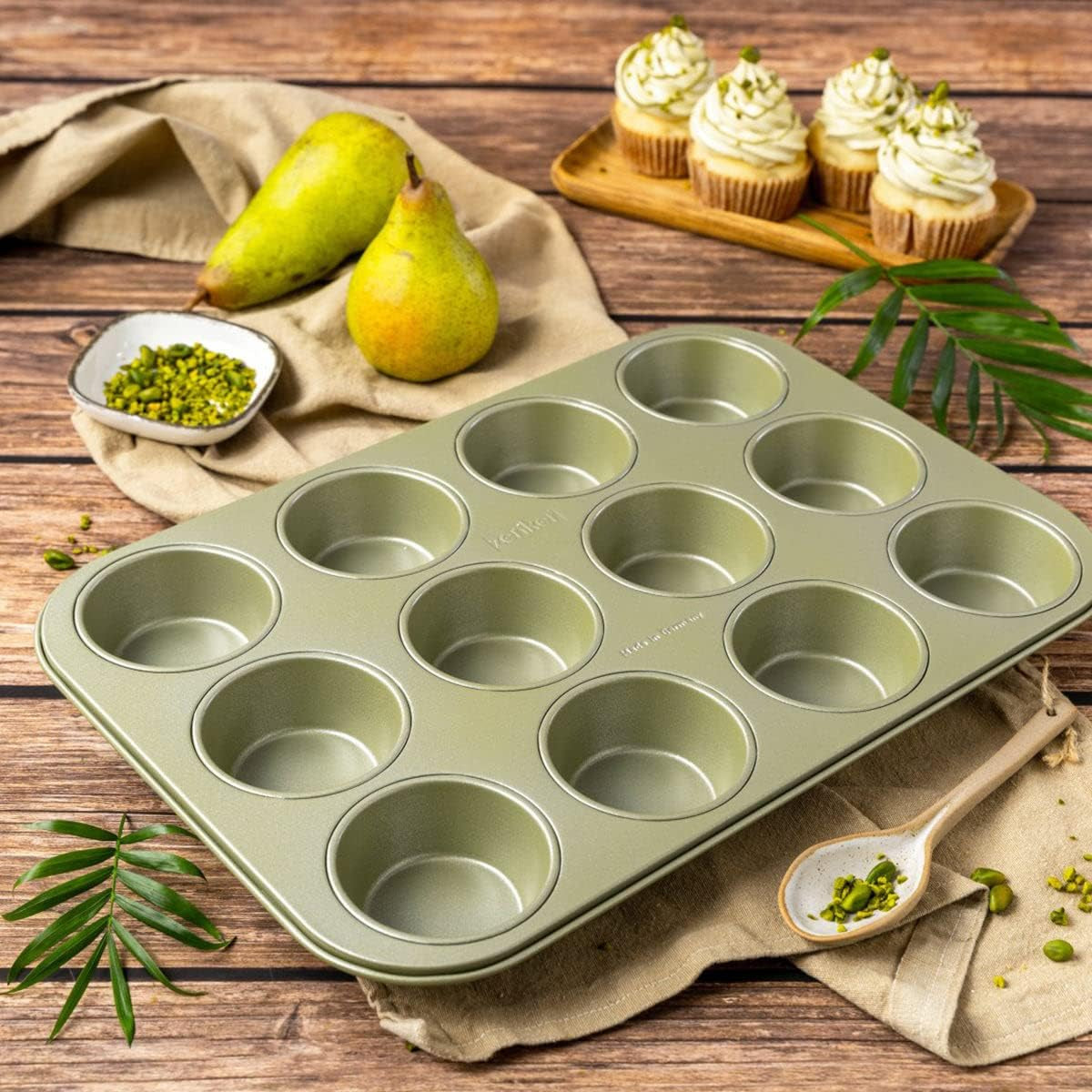 Zenker Muffinform Für 12 Stück – Ressourcenschonende Und Klimaneutrale Backform Für Muffins Und Cupcakes – 12Er Muffinblech Mit Veganer Antihaftbeschichtung Vormen en bakplaten voor het bakken Naty Shop