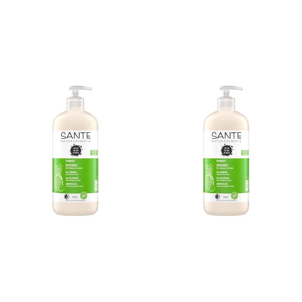SANTE Natural Cosmetics Verfrissende douchegel met citrusgeur, 950 ml Douche en bad Naty Shop 2 stuks x 950 ml Fruitig, fris