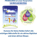 Humana Kindergetränk 1+, vanaf 1 jaar, Milchpulver für Kindermilch, nährstoffreiche Milch für Kleinkinder, als gelegentliches Milchgetränk of zur Mahlzeit, 650 g
