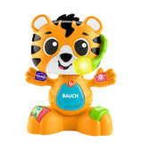 Fisher-Price Beat Bande Lern & Tanz Tiger Justin Educatief speelgoed voor baby's en peuters met geluiden en verlichting voor baby's vanaf 9 maanden, Duitse editie, HYL31 Bebe Naty Shop Toys Standaardtitel