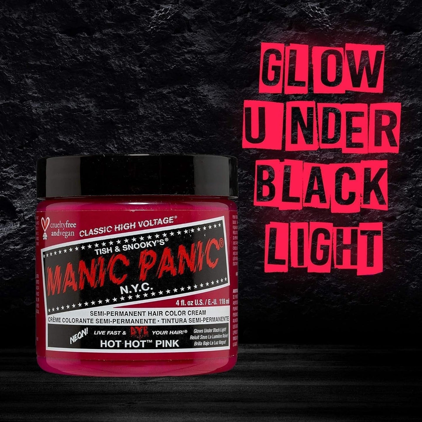 Manische paniek Hot Hot Pink Classic Cream Vegano Cruelty Free Semi-permanente haarverf 118 ml Naty Shop Haarverf