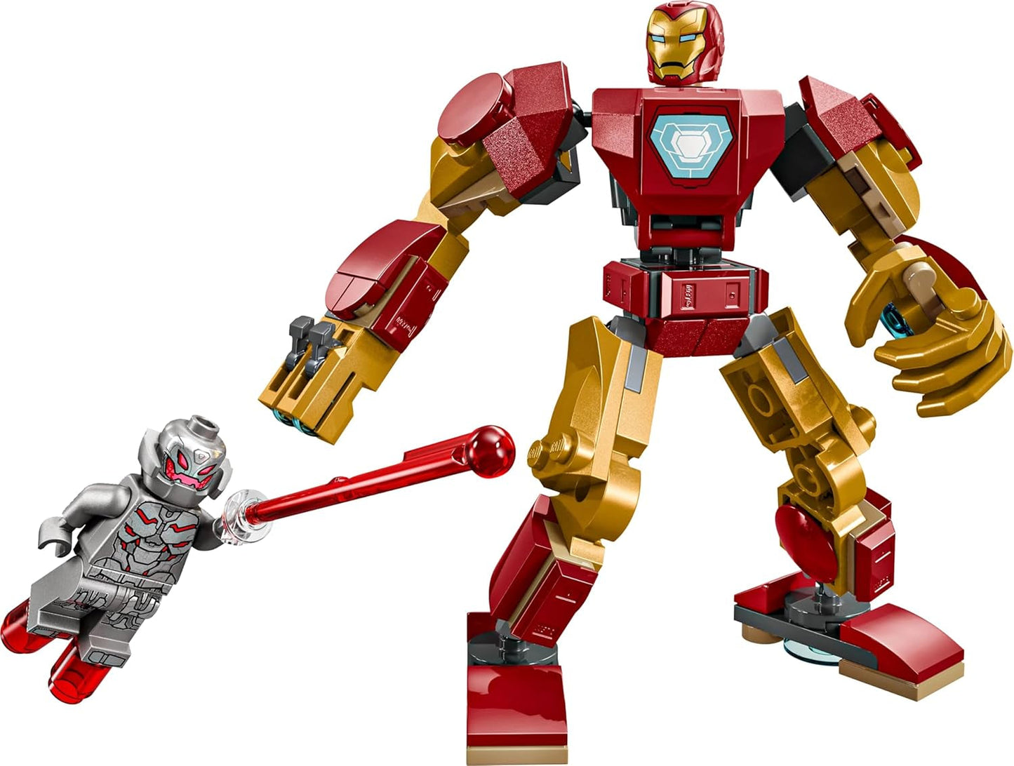 LEGO Marvel Iron Man Mech versus. Ultron - Superheldenspeelgoed met 2 minifiguren - Actiefiguur met beweegbare armen, benen en vingers - Cadeau voor jongens en meisjes vanaf 6 jaar 76307 Beschouw de LEGO-Store bouwsets