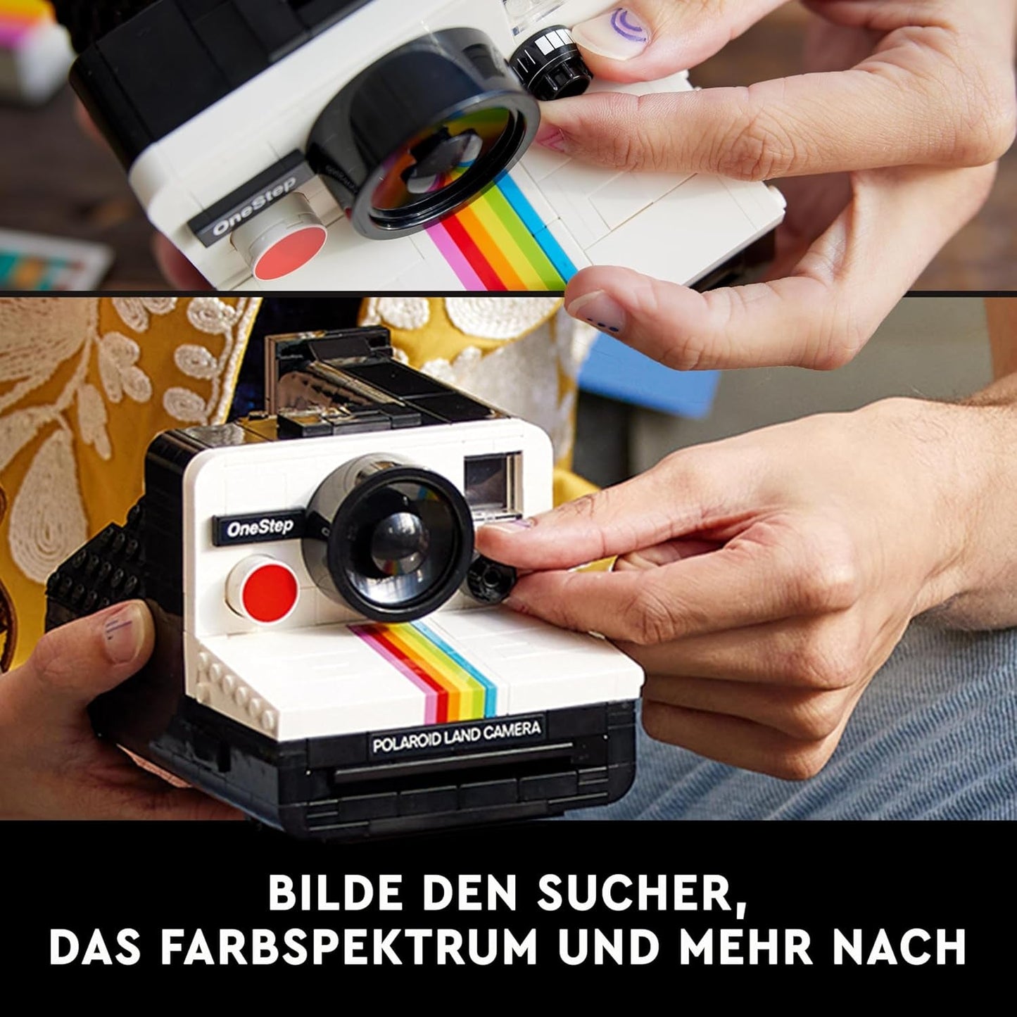LEGO Ideas Polaroid Onestep SX-70 cameraset voor volwassenen, verzamelobject met authentieke details, creatieve activiteit, fotografiecadeaus voor vrouwen, mannen, hem, haar en tieners 21345 Bouwsets Besuche in LEGO-Store