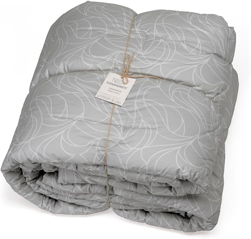 Foppapedretti Notte & Natura Pearl Wave dekbedovertrek voor tweepersoonsbed, 100% katoenen hoes, made in Italy Dekbedden en dekbedden Naty Shop