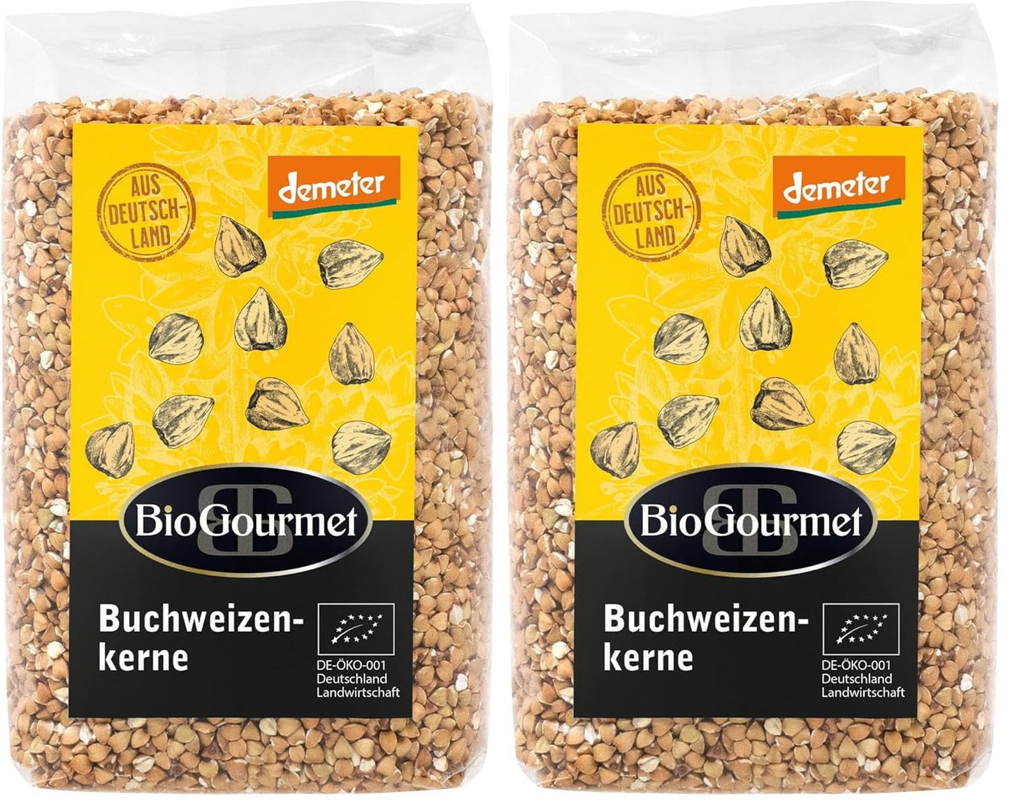 Boekweit BioGourmet Demeter – zak van 500 g | Glutenvrij, vezelrijk en regionaal | Afkomstig uit de Duitse biologische landbouw (Baden-Württemberg/Beieren) | Ideaal voor muesli, salades en bijgerechten
