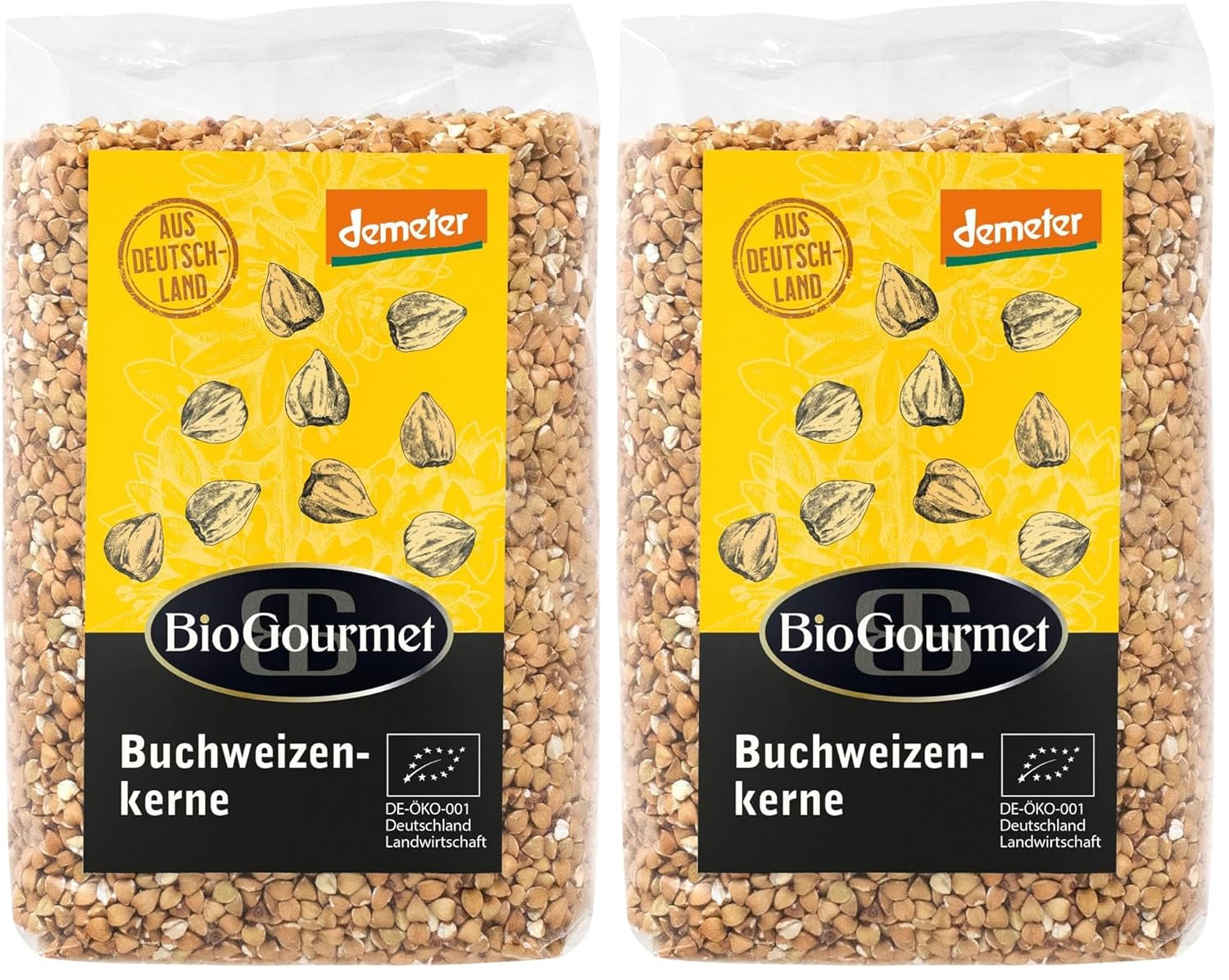 Boekweit BioGourmet Demeter – zak van 500 g | Glutenvrij, vezelrijk en regionaal | Afkomstig uit de Duitse biologische landbouw (Baden-Württemberg/Beieren) | Ideaal voor muesli, salades en bijgerechten