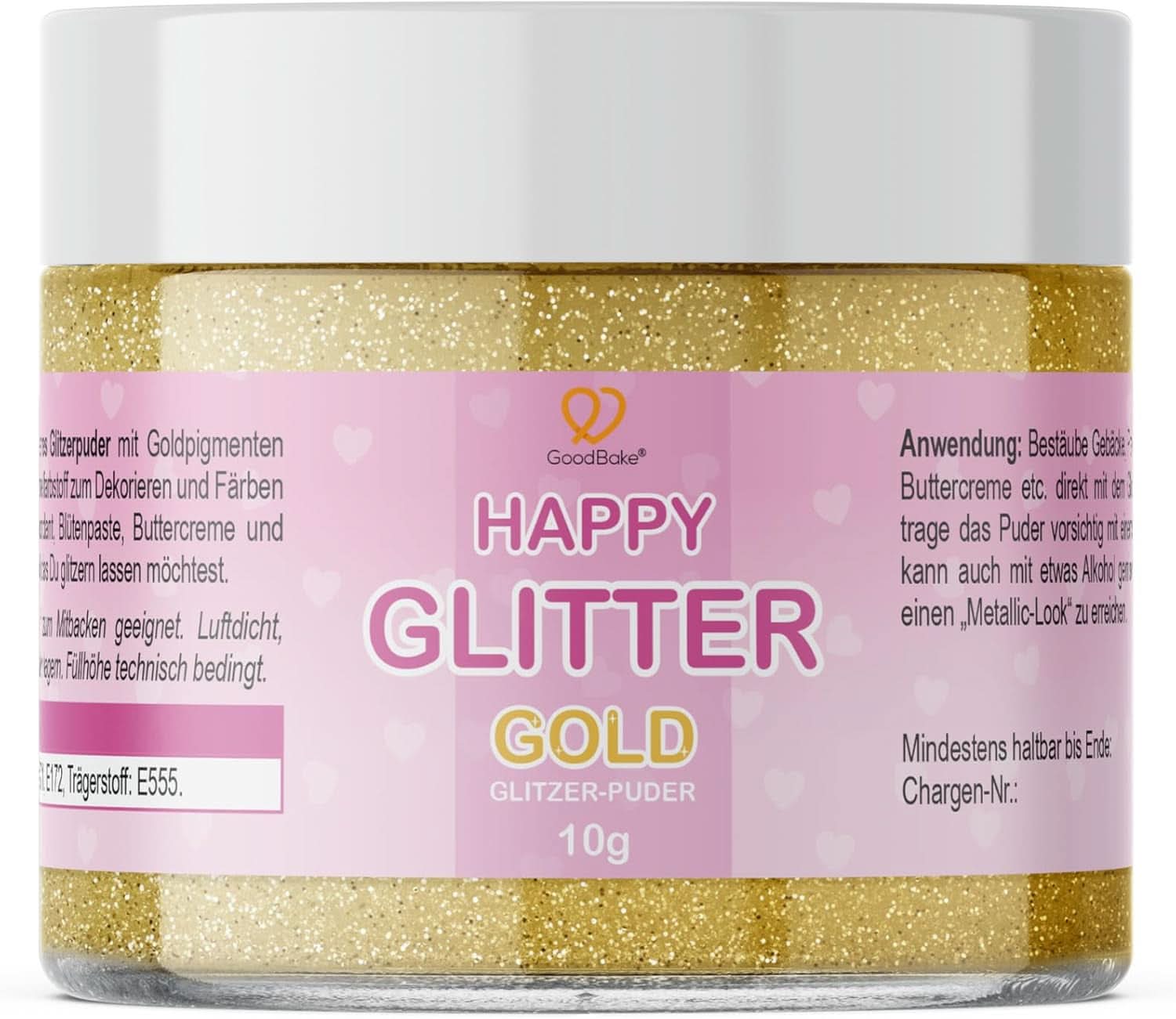 Goodbake Happy Glitter Gold - Eetbare glitters, 10 gram Glitter Naty Shop Gold