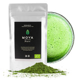 Biologische Groene Thee Moya Matcha Poeder | 100 g premium kwaliteit voor ceremonie | Biologisch geteeld en geoogst in Uji, Japan | Matcha groene theepoeder | Ideaal voor de Japanse watertheeceremonie