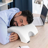 InnovaGoods - Visco-elastisch nekkussen voor koppels, Ergonomisch ontwerp voor ontspanning van koppels, Traagschuim voor drukverlichting, Afneembare hoes, Wit, 36 x 12,5 x 30,5 cm, Traagschuim