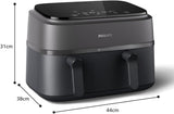 Philips Dual Basket Airfryer 3000 Serie met ontbijtset, 9 liter, 2 lades Huishoudelijke apparaten Naty Shop