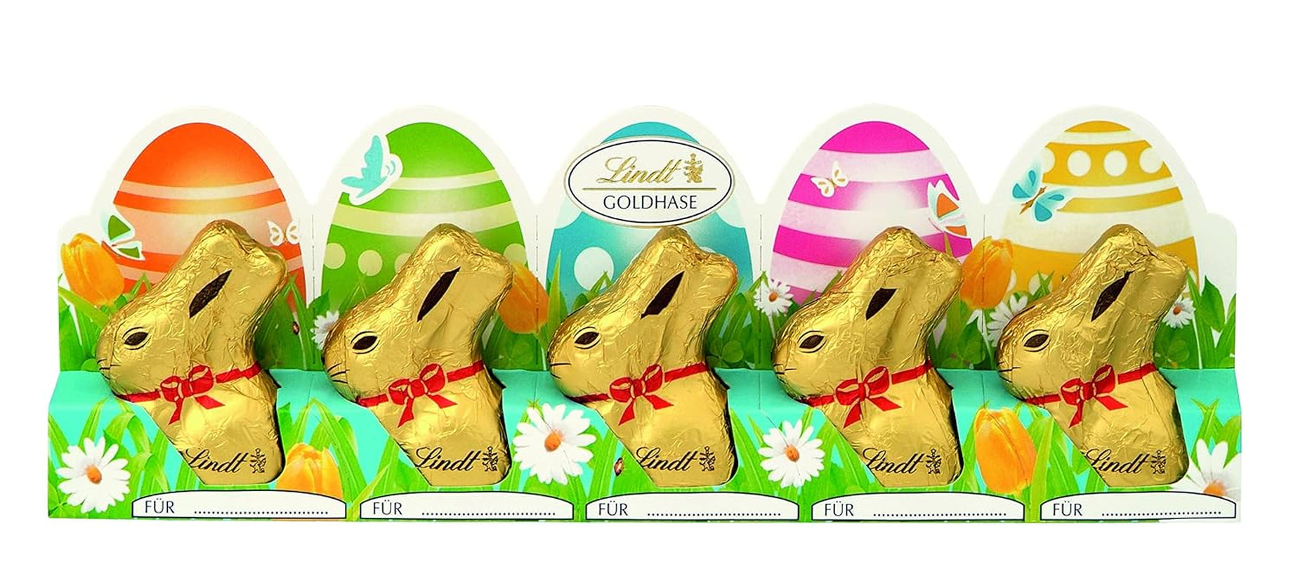 Mini Golden Bunny geperforeerd, 5 stuks (5 x 50 g)