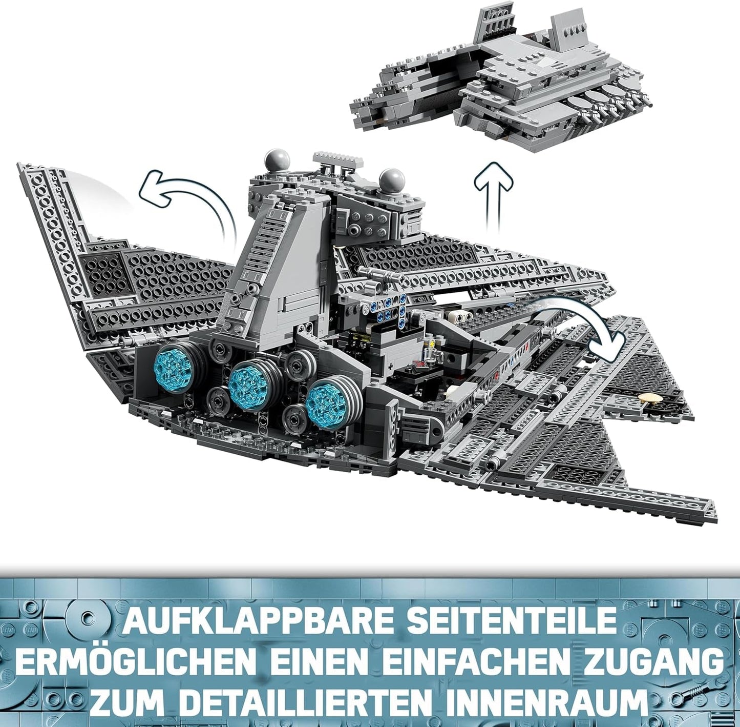 LEGO Star Wars Imperial Star Destroyer, ruimteschipset, bouwspeelgoed, Darth Vader en Cal Kestis speelset, verjaardagscadeau voor jongens, meisjes en fans 75394 Bouwsets Besuche in LEGO-Store