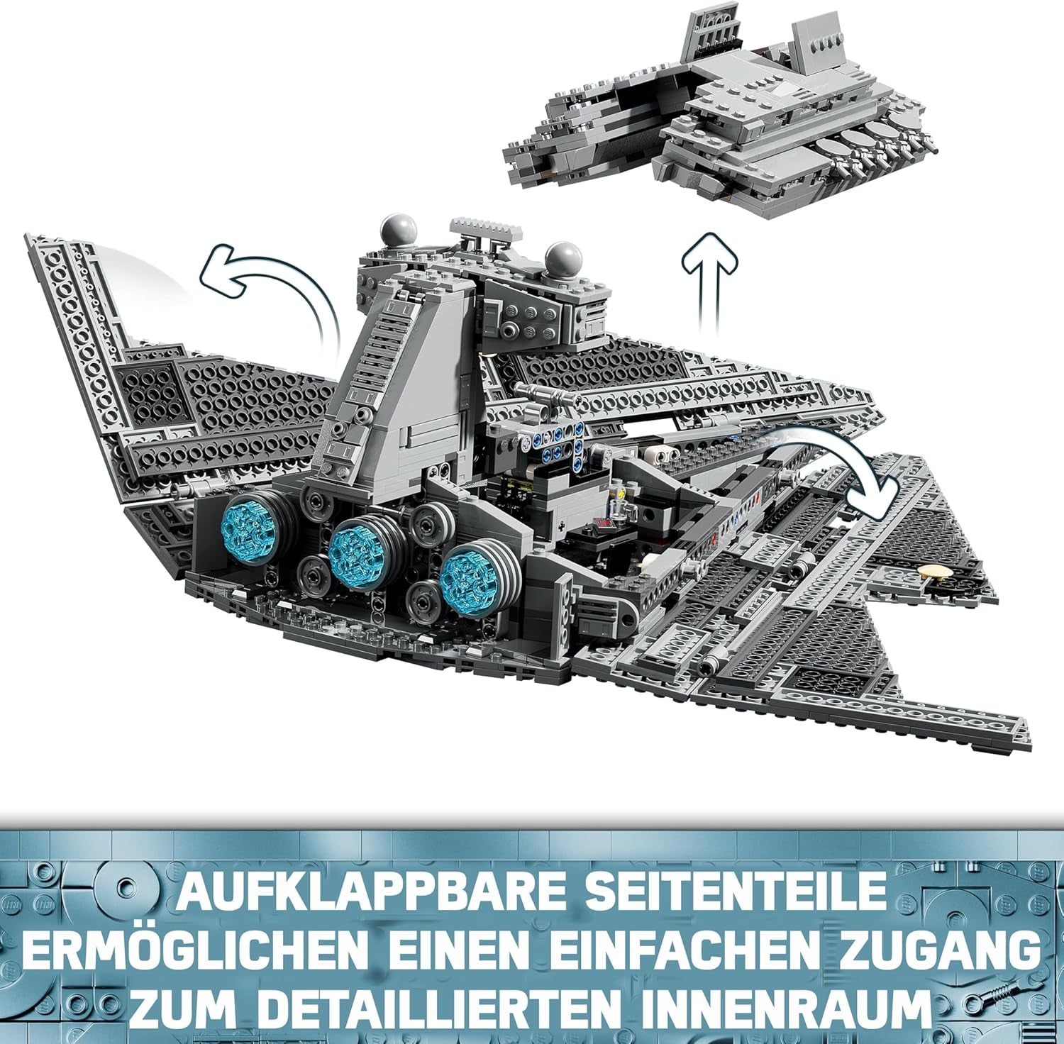 LEGO Star Wars Imperial Star Destroyer, ruimteschipset, bouwspeelgoed, Darth Vader en Cal Kestis speelset, verjaardagscadeau voor jongens, meisjes en fans 75394 Bouwsets Besuche in LEGO-Store