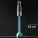 Cecotec Handmixer Powergear 1500 - Klingen Aus Titanium Beschichtung, 21 Geschwindigkeitsstufen, 1500 W, Inclusief Glas Met Deckel. (Schwarz en Edelstahl, XL) Keuken Naty Shop