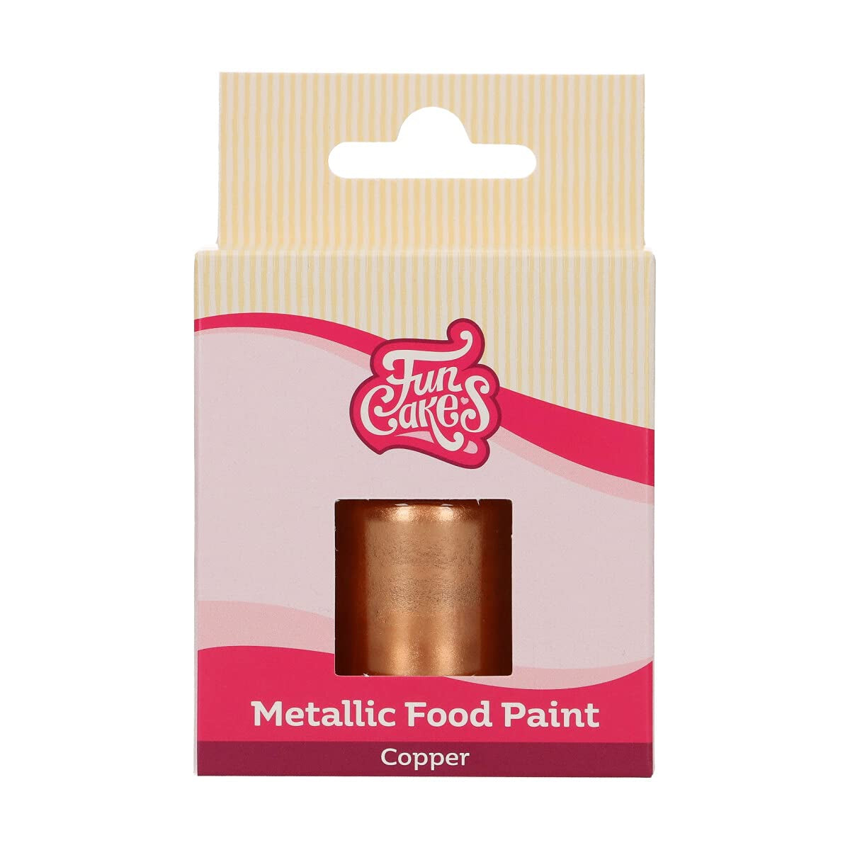 Funcakes Metallic Food Paint, Koperkleur: Creëer metallic effecten op fondant, marsepein, royal icing en koekjes. 100% eetbare kleurstof voor levensmiddelen, Halal, geschikt voor vegetariërs en veganisten. 30 ml.