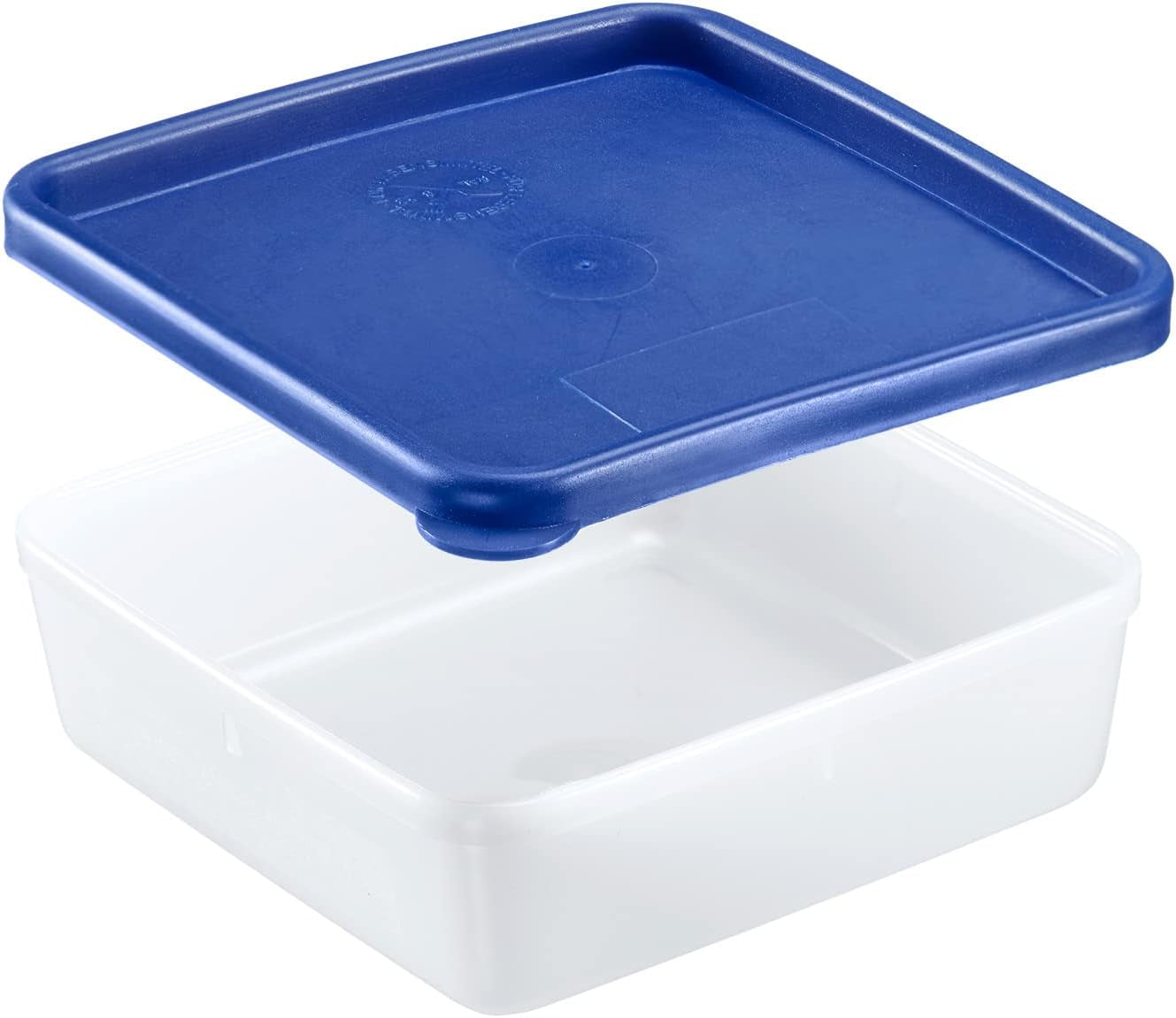 Westmark 4 voedselbewaar-/vriescontainers, inclusief deksel, inhoud: elk 0,25 l, stapelbaar, kunststof, Trio, kleur: transparant/blauw, 25042270 Voedselbewaardozen Naty Shop