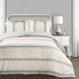 Weelderig decor Gestreepte boerderijquilt, Full/Queen, grijze quilts en quilts Naty Shop Blue Full Queen