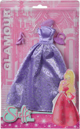 Simba 105723369 - Steffi Love Glamour / poppenkledingset / 3 verschillende items / Er is slechts één item inbegrepen / Baljurk voor alle poppen van 29 cm / Pop niet inbegrepen