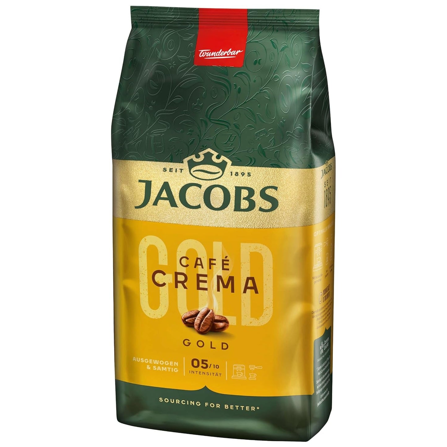 Jacobs Expert Roast Cafe Crema Gold, Koffie hele bonen (4 x 1 kg)