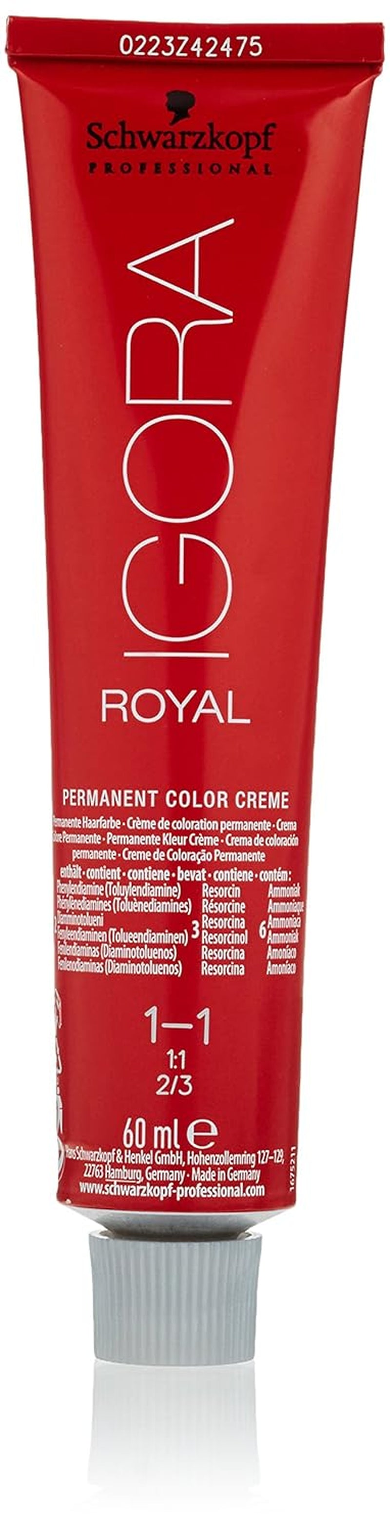 Schwarzkopf IGORA Royal Premium Hair Colour 1-1 blauw-zwart, 1 pakje (1 x 60 g) Haarverf Naty Shop Standaard titel