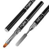 Mylee Magic Extender Gel Tool Mit Zwei Enden – 2 in 1 Pinsel & Spachtel voor UV/ LED Nagelkunst, Nagelspitzen & Voor Extensions