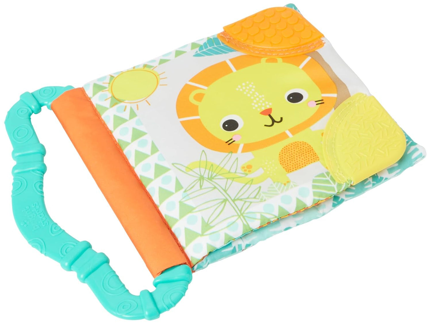 Heldere Starts, Bijten & Lezen, Rammelaar Doek Boek Grijpspeeltje en Stof Dierenprentenboek, Rammelaarboek, Bijtring, Kalmerend Tandvlees, Speelgoed voor baby's en peuters Babyspeelgoed van 3 maanden Naty Shop