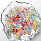 50 stuks 3D Blume Nagel Charms Nageldesign Glitzersteine ​​Nailart Strasssteine ​​Bloem Nagel Charmes Lichtgevende Bloem Nail Art Charms Bunte Blumen Deko Nagel Steinchen Bloemen Nagelsteentjes