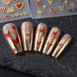 JMEOWIO Nagelsticker Mond Stern 10 Blatt Nail Art Sticker Selbstklebend Nagelaufkleber Decoratie Nageldesign Zubehör
