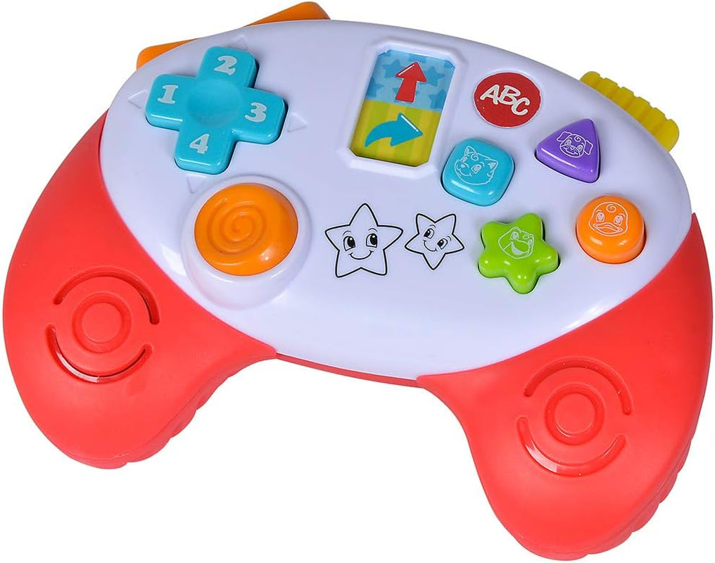 Simba 104010017 - ABC-gamecontroller, babyspeelgoed, dierengeluiden, liedjes, 20+ geluiden, vanaf 12 maanden, motoriek, speelconsole, peuterspeelgoed, speeltelefoon Bebe Toys Naty Shop Standaardtitel
