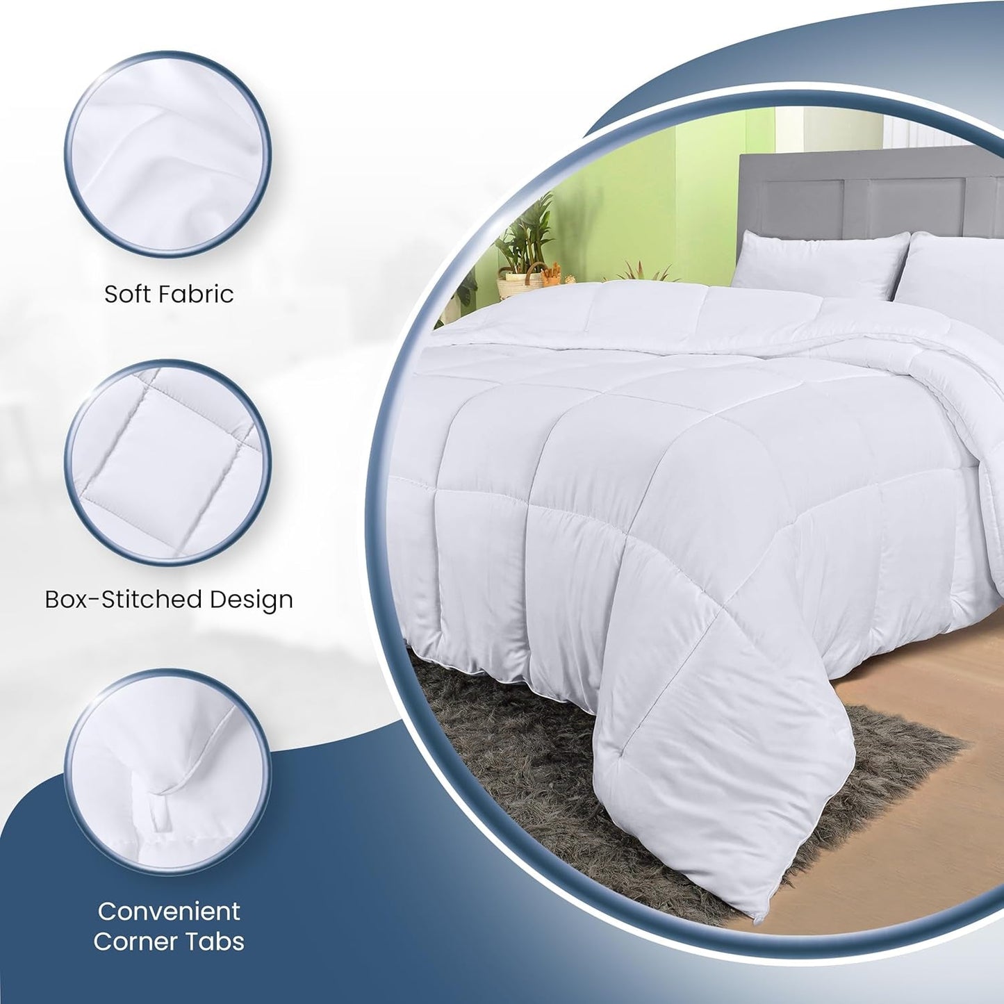Utopia Bedding FBA_B01JPECQF8 Dubbel dekbed, wit, polyester, twin Dekbedden en quilts Naty Shop