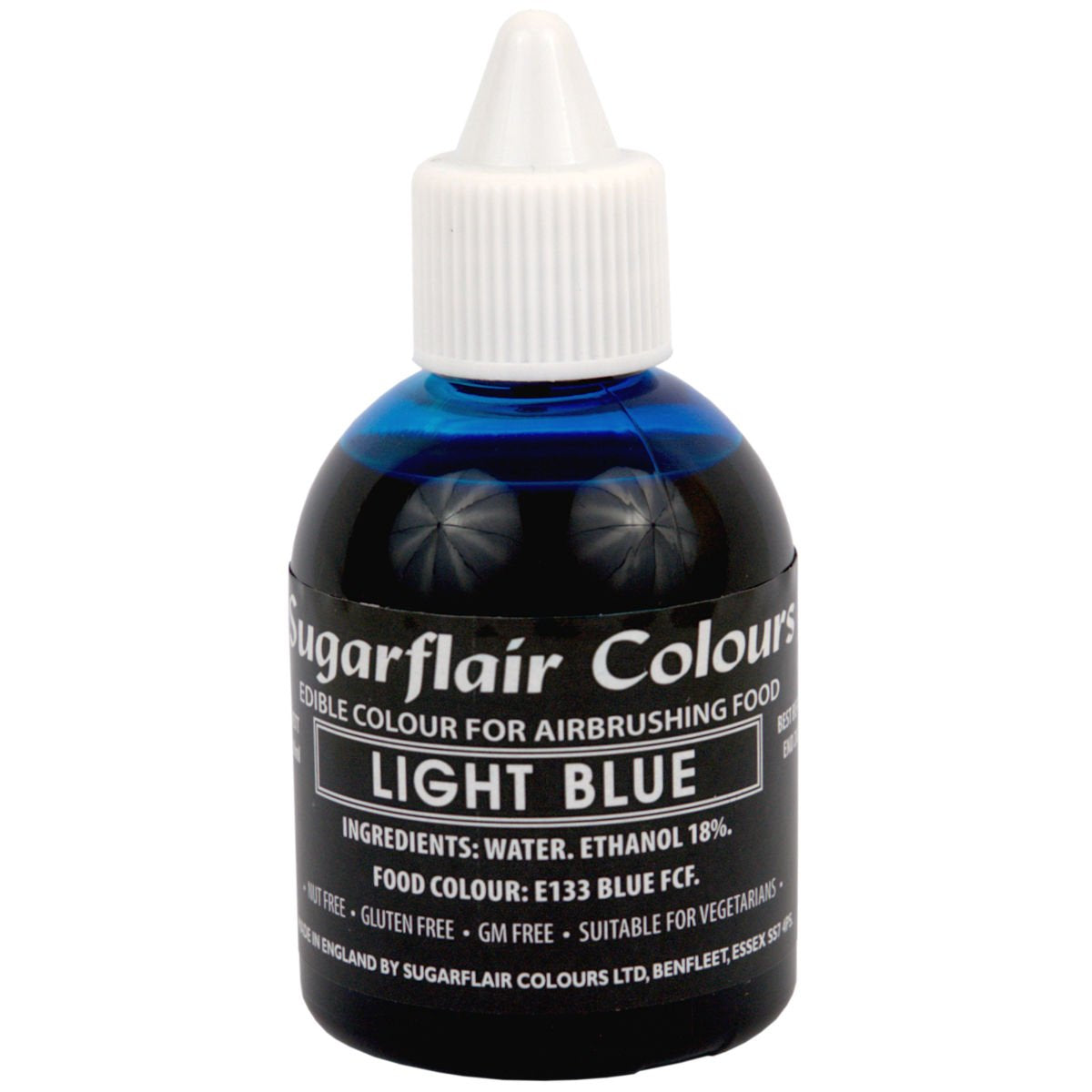 Sugarflair dieprode kleurstof - eetbare vloeibare kleurstof, airbrush-kleuring voor taarten, muffins, glazuur en taartdecoraties - 60 ml