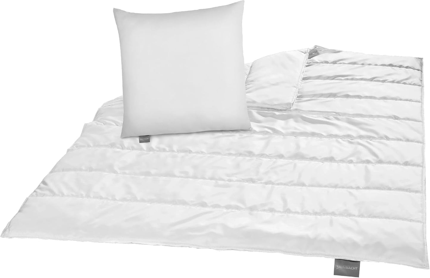 Beddengoedset Traumnacht Groen - Dekbed voor alle seizoenen 135X200 Cm + kussen 80X80 Cm, duurzaam met microvezelhoes, geproduceerd volgens de Duitse kwaliteitsnorm Dekbedden en dekbedden Naty Shop Beddengoedset 4 seizoenen (deken + kussen 80X80) 135 X 200
