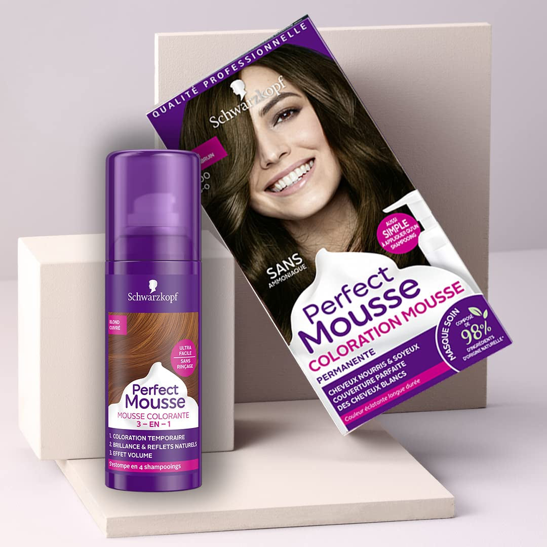 Perfect Mousse Permanente Kleurmousse, 668 Hasellnuss Haarverf Naty Shop