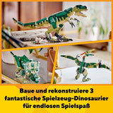 LEGO Creator T.Rex, Dino 3-in-1 transformeerbare Triceratops of Pterodactyl, mobiel dinosaurusmodel voor kinderen, cadeau voor jongens en meisjes 31151 Bouwsets