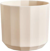 Ronde pot elho Facet 17cm - voor binnengebruik - 100% gerecycled plastic - Ø 16,6 x H 14,9 cm - Roze/Amandelroze