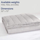 Casper verzwaringsdeken, 9 kg, grijs Quilts en quilts Naty Shop