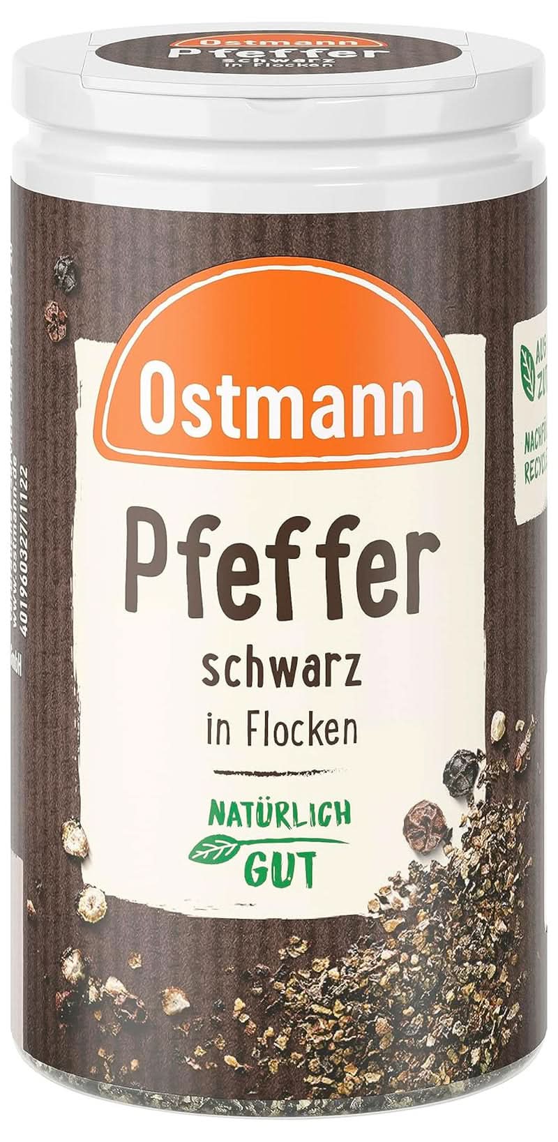 Ostmann - Zwarte pepervlokken, 25 gram Condimente Naty Shop