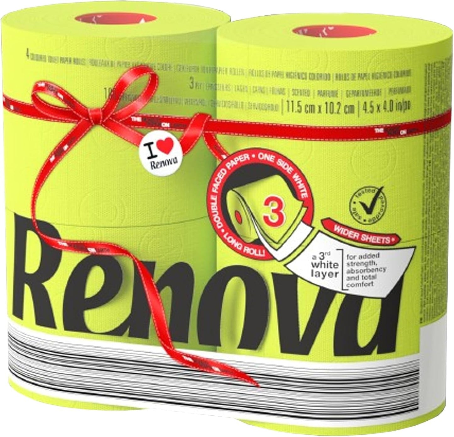 Renova toiletpapier, groen, 4 rollen