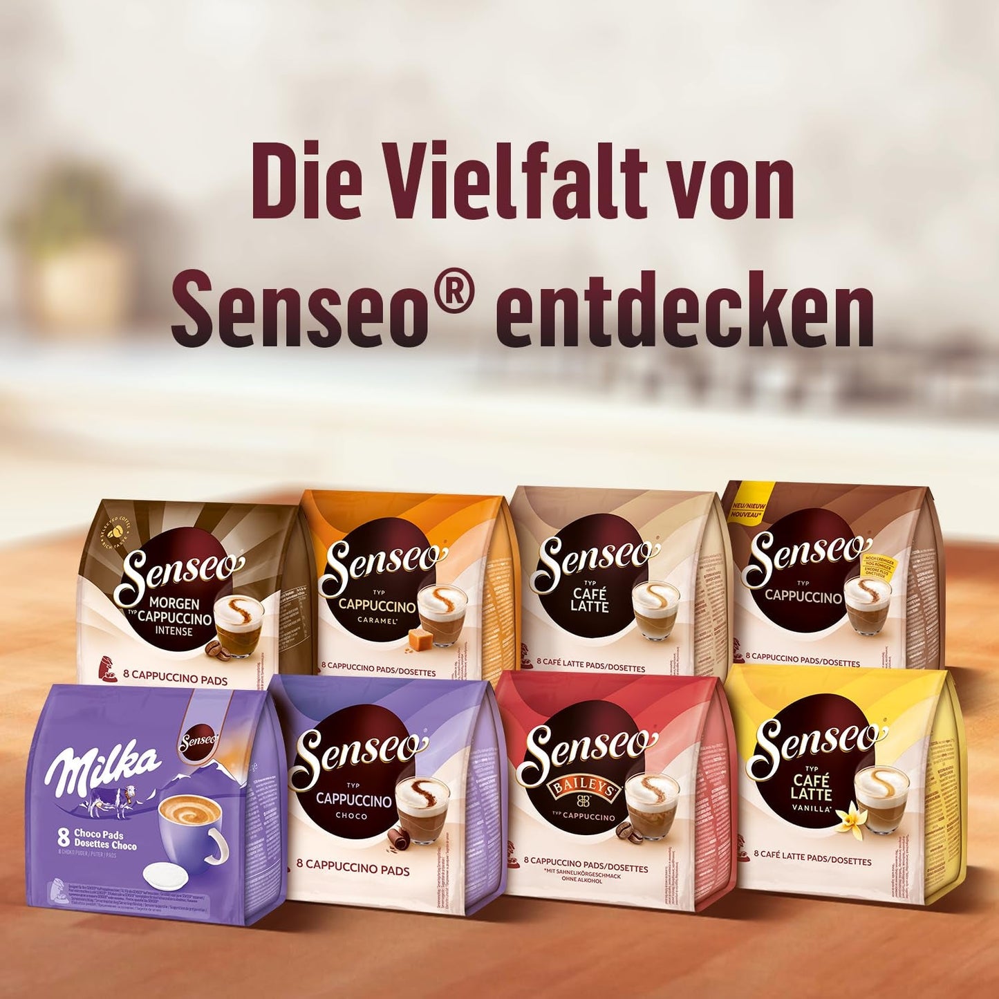 Senseo Pads Cappuccino Karamel, 5 x 8 Getränke, 40 Kaffeepads