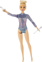 Barbie Je kunt alles zijn Serie Blond haar Ritmische gymnastiekaccessoires Pop inbegrepen Kindercadeau Speelgoed Leeftijd 3+ GTN65