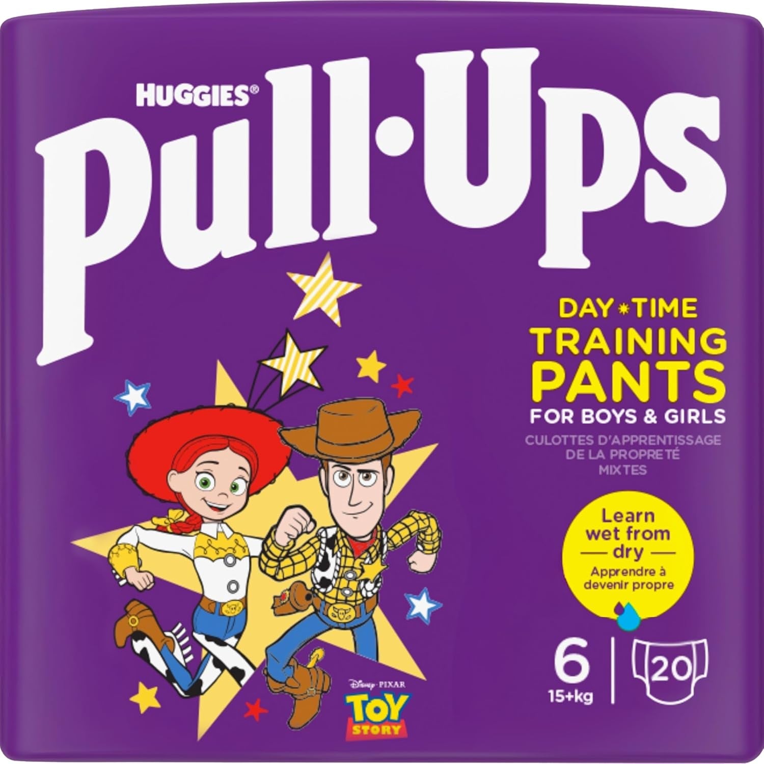 Huggies Pull-Up Trainer Dagluiers voor jongens - 2-4 jaar Maat 6-7 Pull-Up Luiers (40 broekjes) - Toilettrainingbroek voor eenvoudige zindelijkheidstraining - Leer van nat naar droog