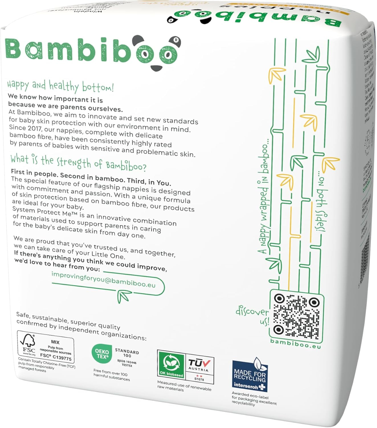 Bambiboo Mini Wegwerpluiers Huidvriendelijk met Zachte Bamboevezel Navelopening - Luiers voor pasgeborenen - Wegwerpluiers voor pasgeborenen - Huidbescherming - Maat 2, 25 stuks