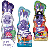 Milka Smiling Bunny Alpine Milk Design Edition - Paaschocolade met 3 verschillende designs - 24 x 45 g