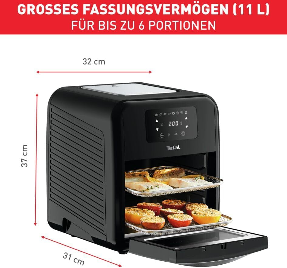 Tefal Easy Fry Oven & Grill 9-in-1 heteluchtfriteuse, 11 l Voor 6 porties, 7 accessoires, 8 programma's, recepten online Apparaten Naty Shop