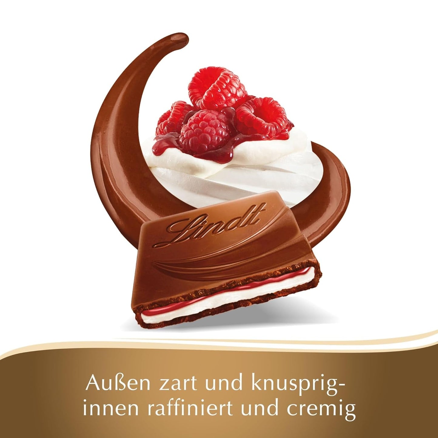 Lindt Chocolate Creation Frambozenpanna cotta, chocoladecadeau, chocoladereep, 150 g (pak van 5)