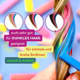 Levendige 12 kleuren haarkleurpotloden (karren) set - gemakkelijk in gebruik - wasbaar - tijdelijke haarverf - ook voor donkere haarkleuren - als cadeau Halloween Carnaval Verjaardag Kerstmis Haarverf Naty Shop